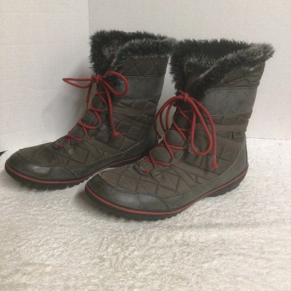 LL Bean Tek2.5 Insulated Waterproof Quilted Winter Snow Boots Women's Size 9.5
